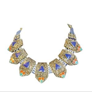 Tibetan choker with turquoise, lapis lazuli and more!
